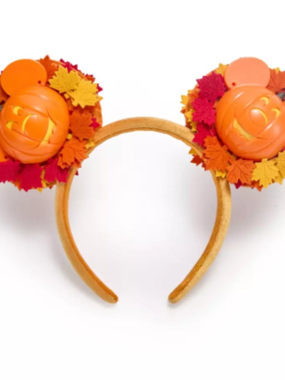 Disney Halloween Mickey Mouse Light-Up Jack-o'-Lantern Wreath Ears Headband